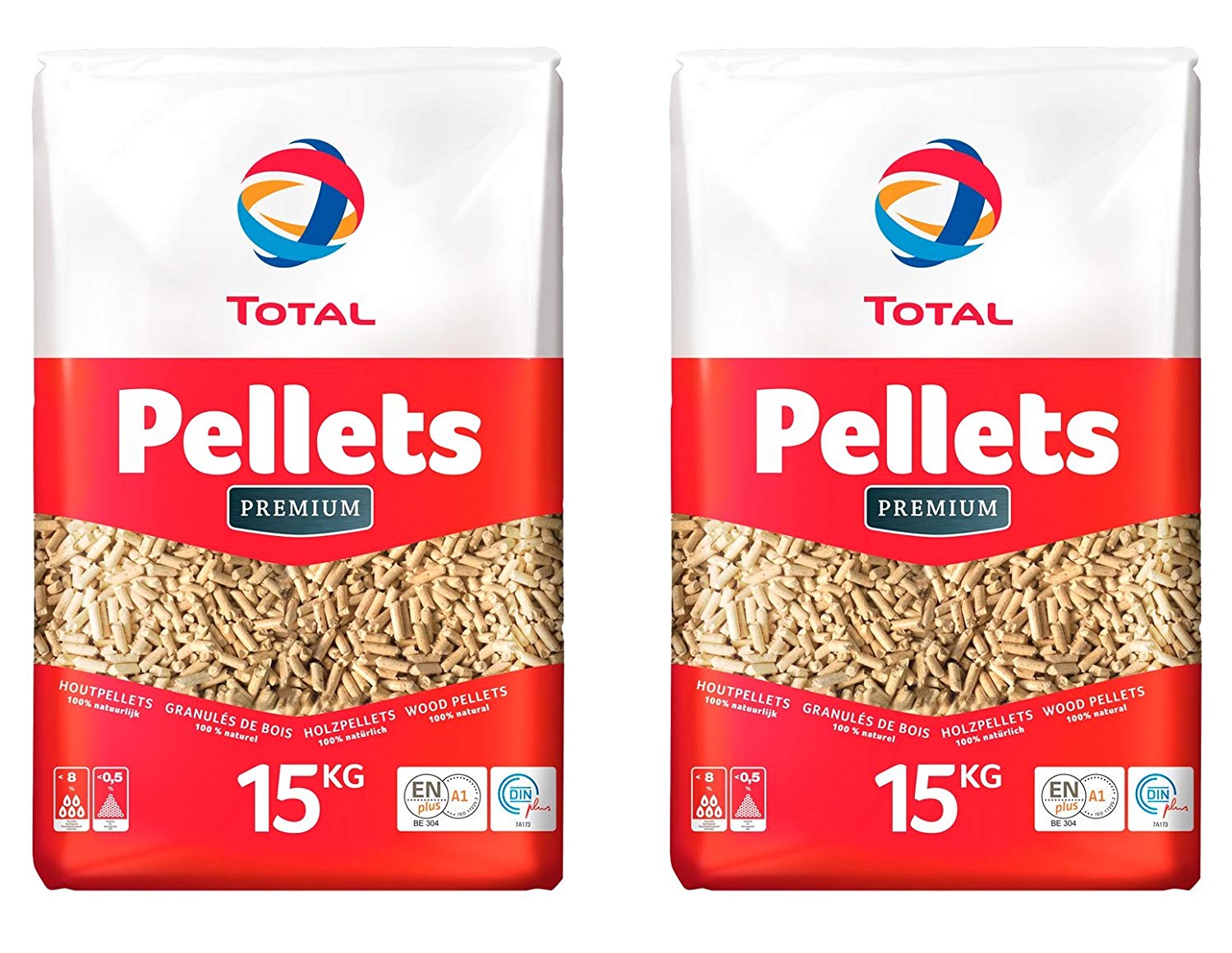Insgesamt 2 Säcke à 15 kg Holzpellets in Premiumqualität