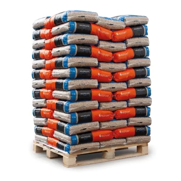 Blaue ENplus A1 Holzpellets, 15 kg x 65 Säcke, 975 kg Paletten