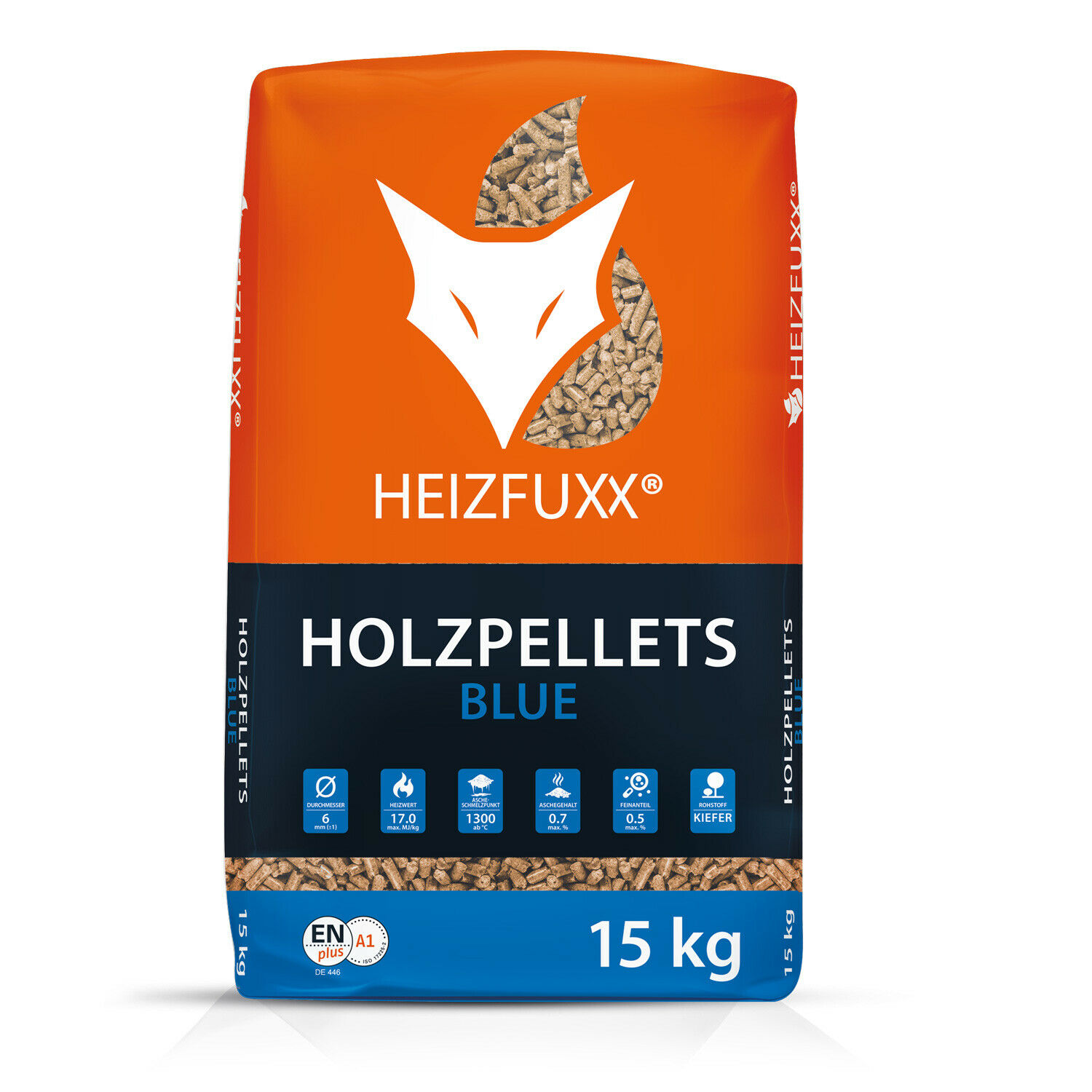Blaue ENplus A1 Holzpellets, 15 kg x 65 Säcke, 975 kg Paletten – Image 3