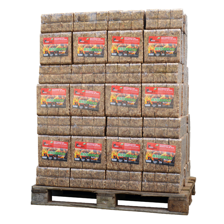 Palette mit BioBriq MegaRuf Holzbriketts (972 kg)