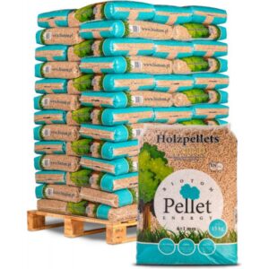 Holzpellets – 100 % Nadelholz mit EN Plus A1-Zertifizierung, 16 Säcke à 15 kg