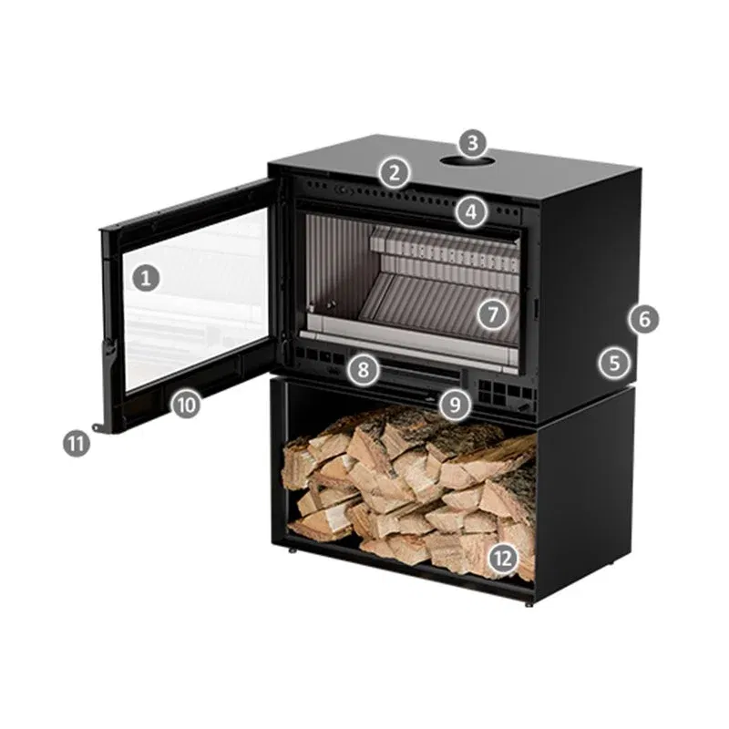 Thermorossi FullMoon EVO 10,6 kW Holzofen – Vollflächiges Design, 5-Sterne-Bewertung – Image 3